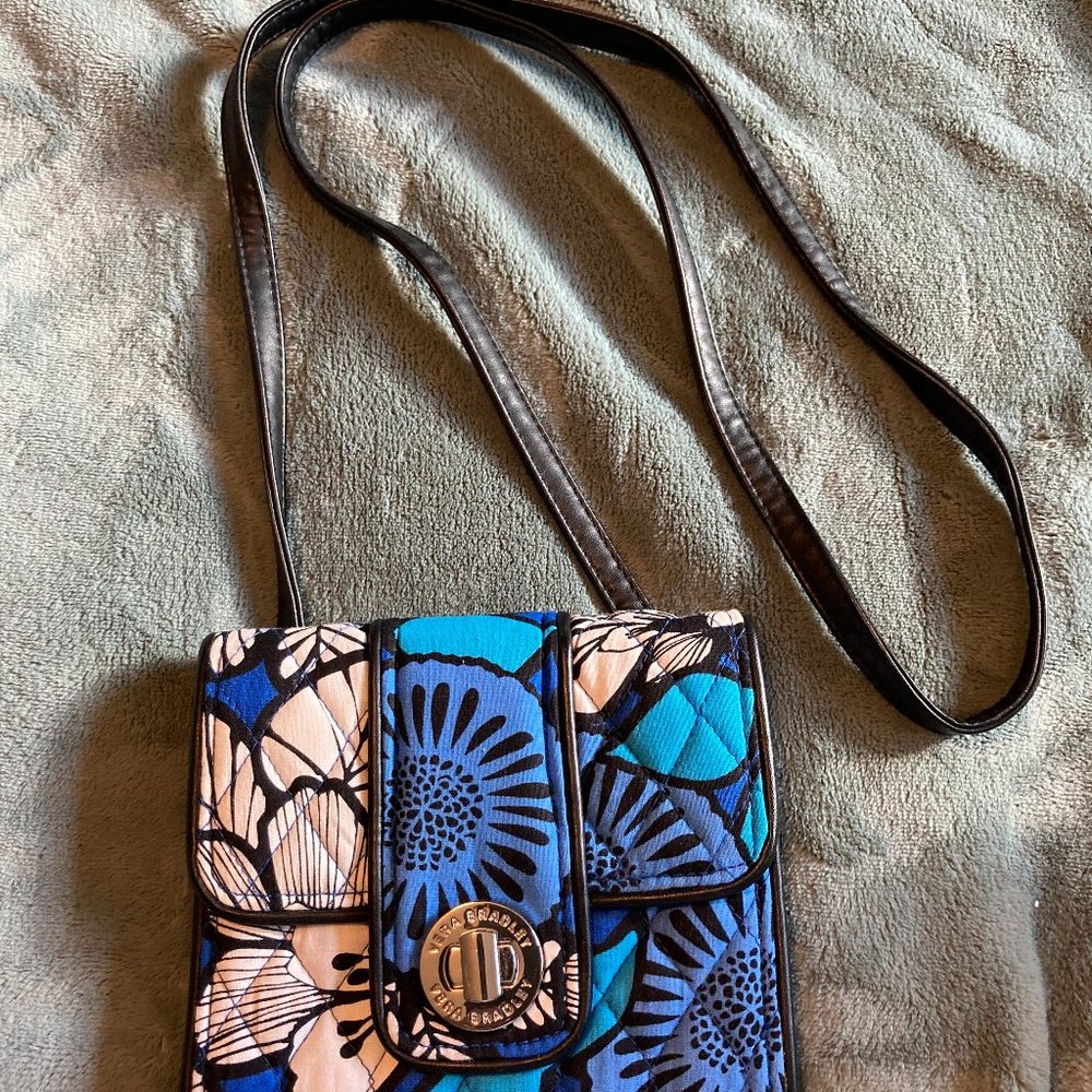 Vera Bradley Crossbody Summer  - Leather Strap - Spotless-Great with Denim/White